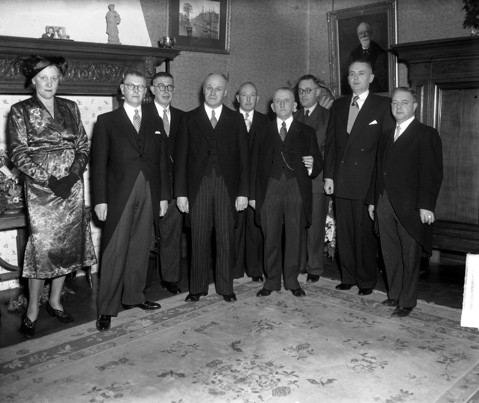 Jubileum A.W. Sijthoffs Uitgeversmaatschappij te Leiden. Receptie, Bestanddeelnr 904-3781