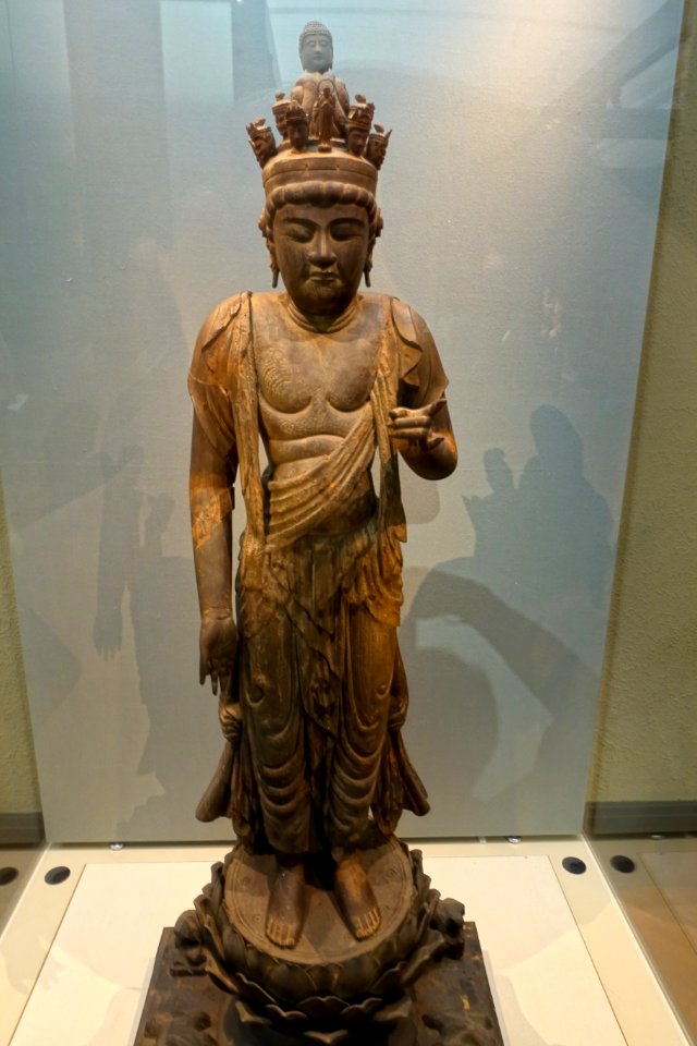 Juichimen Kannon Bosatsu (Ekadasamukha, eleven-faced Avalokitesvara), Japan, Heian period, 800s AD, wood - Tokyo National Museum - Tokyo, Japan - DSC08837