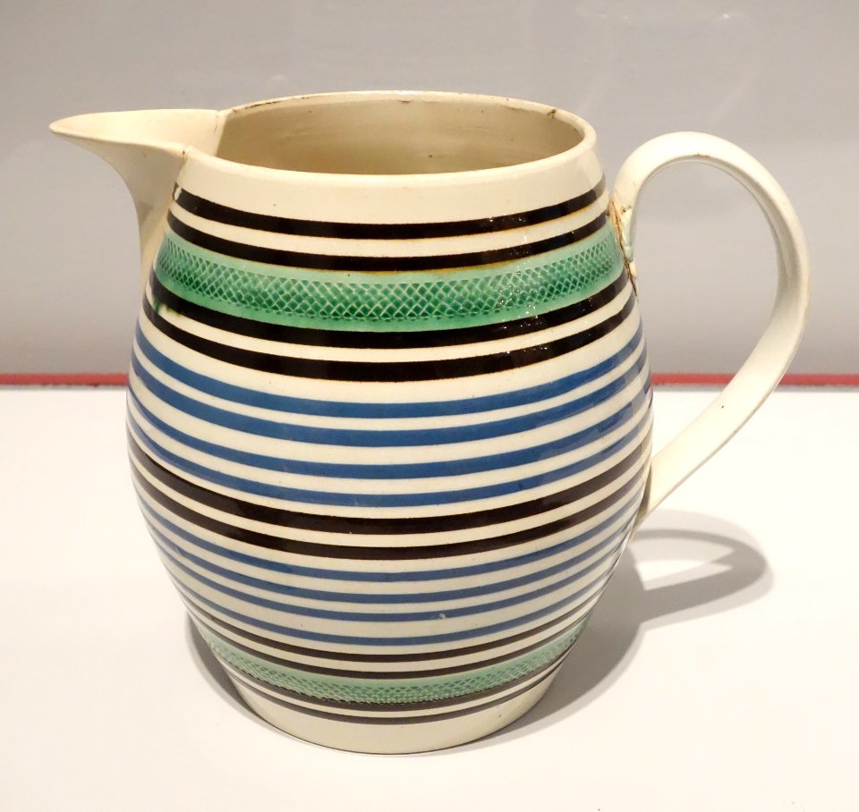 Jug, unknown maker, Staffordshire, England, c. 1830, glazed earthenware - Brooklyn Museum - Brooklyn, NY - DSC08838