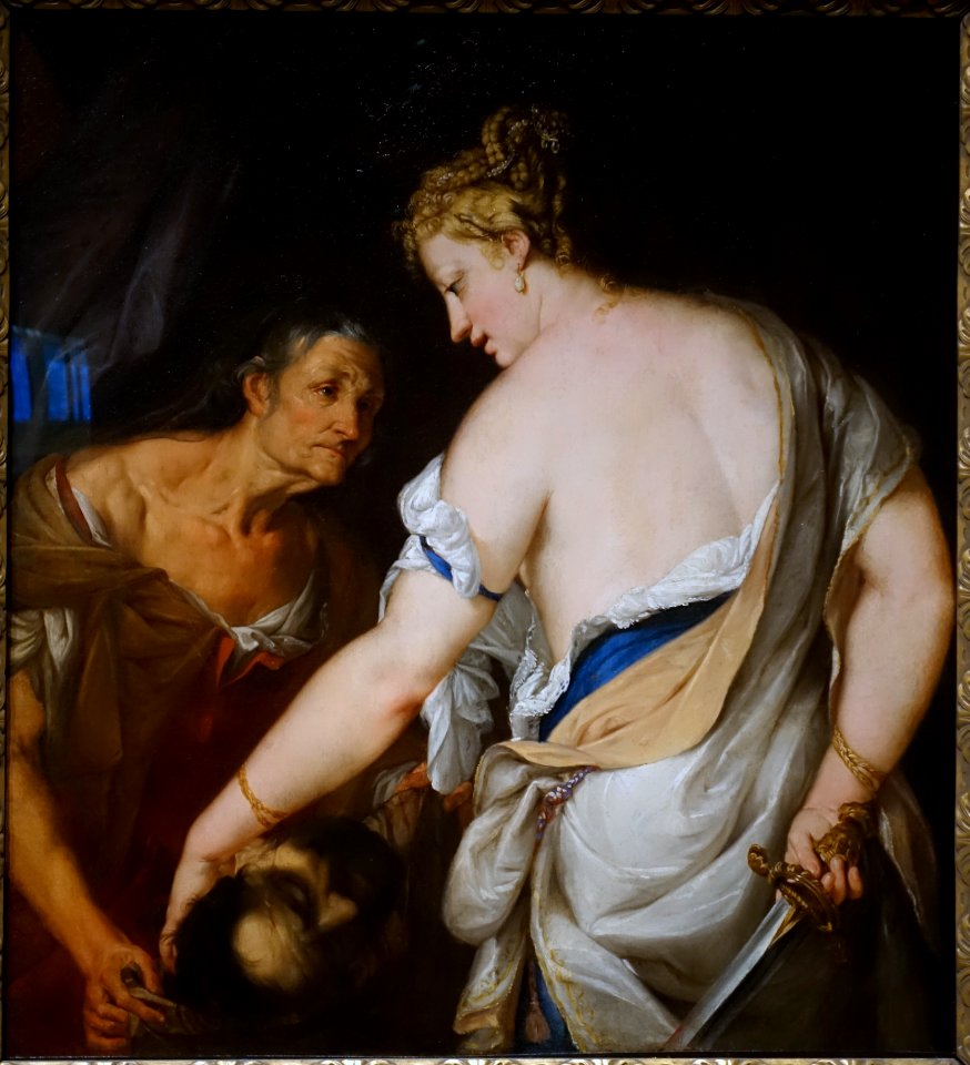 Judith and the Head of Holofernes, Italian, Venice, date unknown, oil on canvas - Princeton University Art Museum - DSC06489