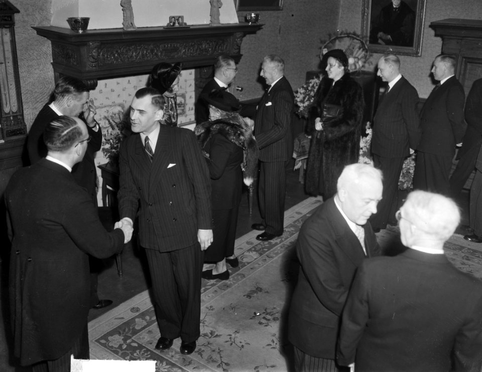 Jubileum A.W. Sijthoffs Uitgeversmaatschappij te Leiden. Receptie, Bestanddeelnr 904-3758