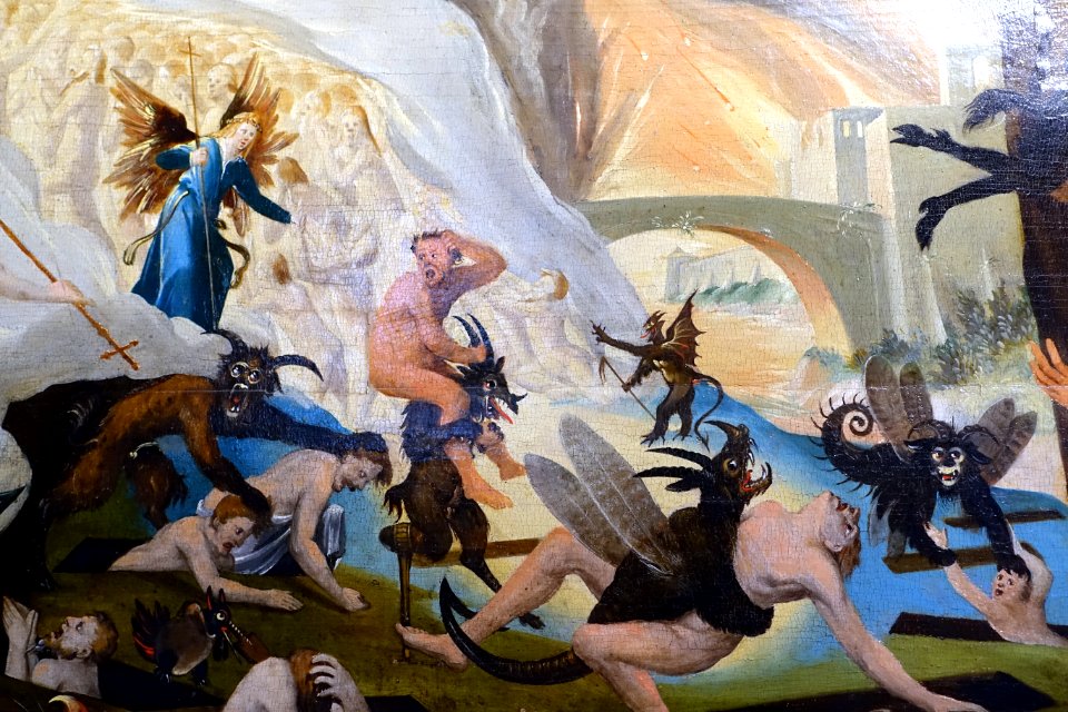 Judgment Day by Georg Rieder, from the courtroom in the Ulmer Rathaus, Ulm, Kreis Ulm, mid 1500s AD, detail - Landesmuseum Württemberg - Stuttgart, Germany - DSC03219