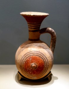Jug, Cypriot, Cypro-Geometric II-III, c. 950-750 BC, terracotta - Middlebury College Museum of Art - Middlebury, VT - DSC07994