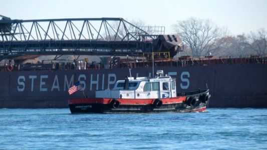 J.W. Prescott II approaching freighter
