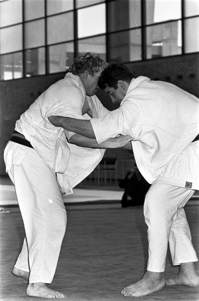 Judo Nederlandse kampioenschappen alle categorieen. Wim Ruska in aktie, Bestanddeelnr 921-1332