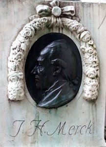 J. H. Merck - Goethe-Denkmal by Ludwig Habich in Herrngarten, Darmstadt, Germany - DSC09794