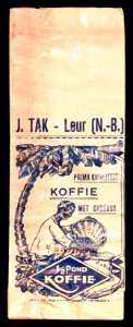 J Tak, Leur (NB) 0,5 pond Koffie zakje