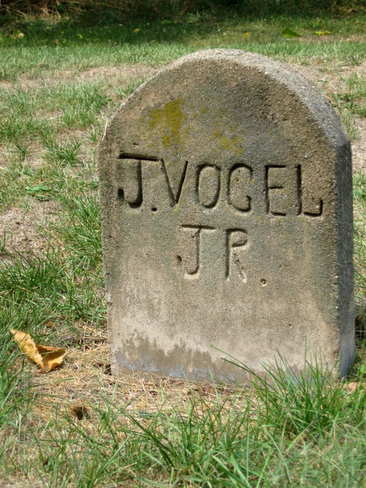 J. Vogel Jr. tombstone, West Liberty Cemetery, 2020-09-25
