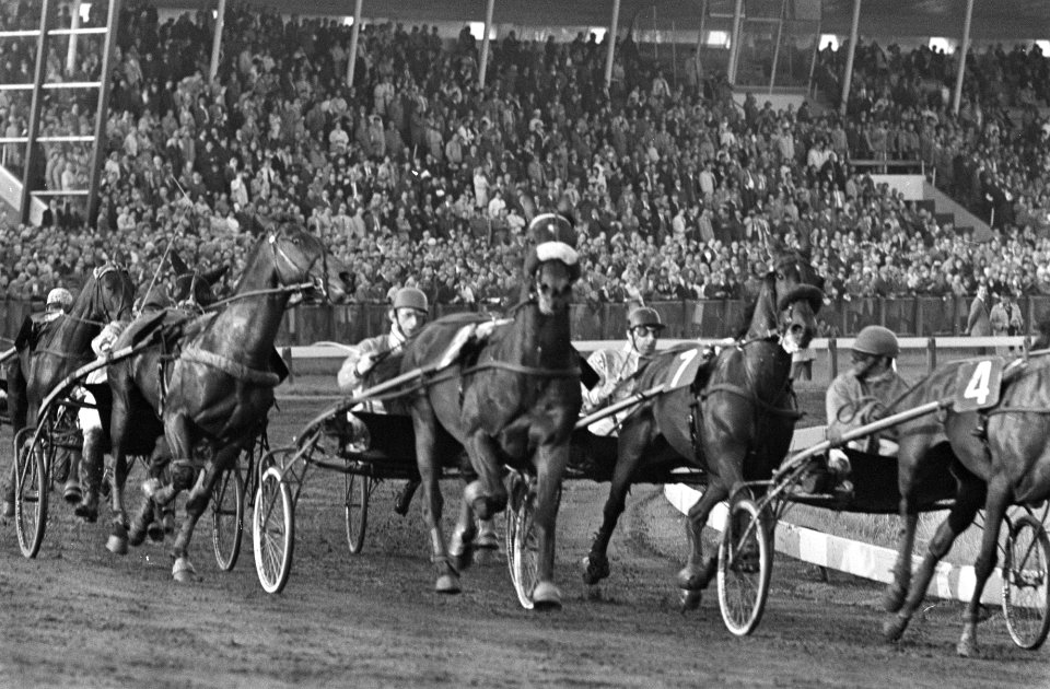 J. Wagenaar jr (rechts) tijdens de vierdraverij, Bestanddeelnr 921-7246