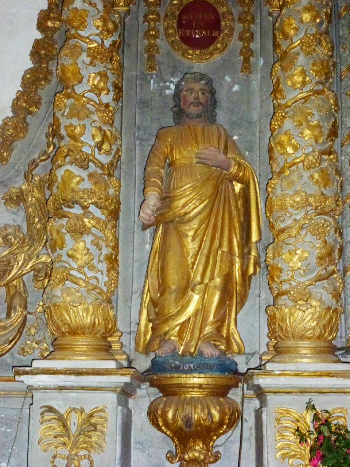 Iville (Eure, Fr) église, statue St.Joachim (retable)