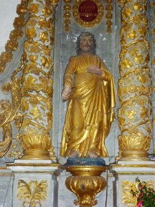Iville (Eure, Fr) église, statue St.Joachim (retable)