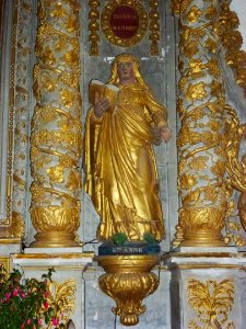 Iville (Eure, Fr) église, statue Ste Anne (retable)