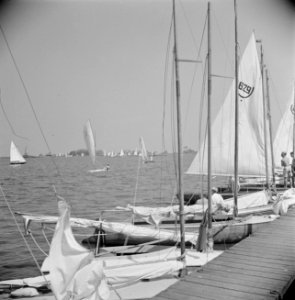 Jachthaven van Grouw met zicht op het Pikmeer, Bestanddeelnr 191-0667 photo