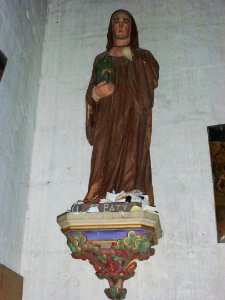 Iville (Eure, Fr) église, statue St.Paty