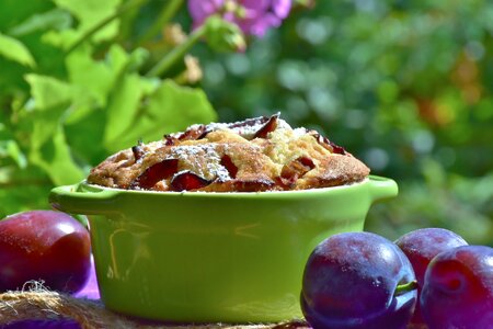 Confectionery plum fine pastry photo