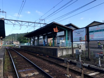 Iwakura station Demachiyanagi bound platform 20200520
