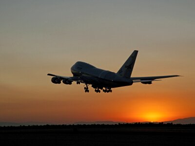 Flying silhouette colorful photo