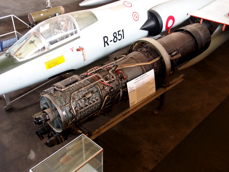J79-GE-11A, photographed at the Aalborg Forsvars- og Garnisonsmuseum