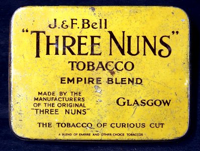 J&F Bell Three Nuns tobacco tin