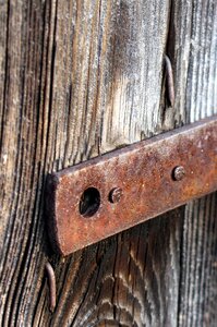 Rust old wooden door weathered