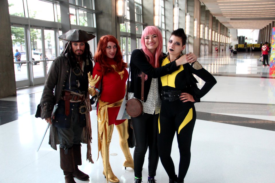 Jack Sparrow, Shazam, Yukio, Negasonic Teenage Warhead cosplay - 2018 Atlanta Comic Con