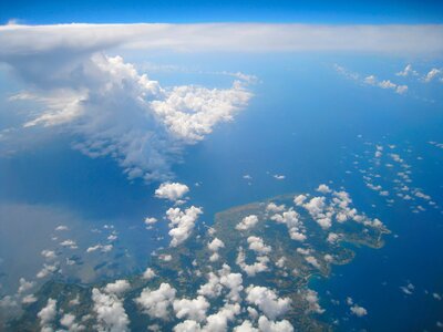 Sky white blue