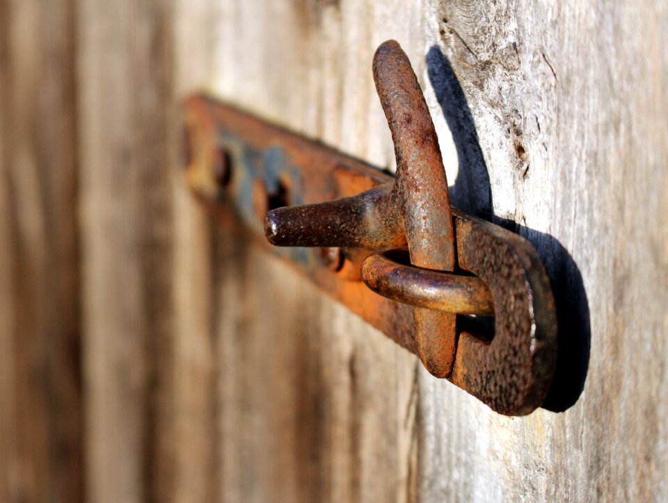 Rust old wooden door weathered