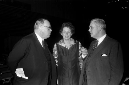 Jaarvergadering VVD in Breda. Mr. H. van Riel (voorzitter I-Kamer), mevrouw H. v, Bestanddeelnr 923-3085