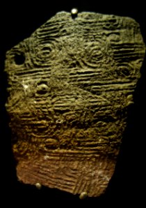 Irene complicated stamped sherd, Irene Period, AD 1300-1580, 28.0 2627 - Fernbank Museum of Natural History - DSC00200