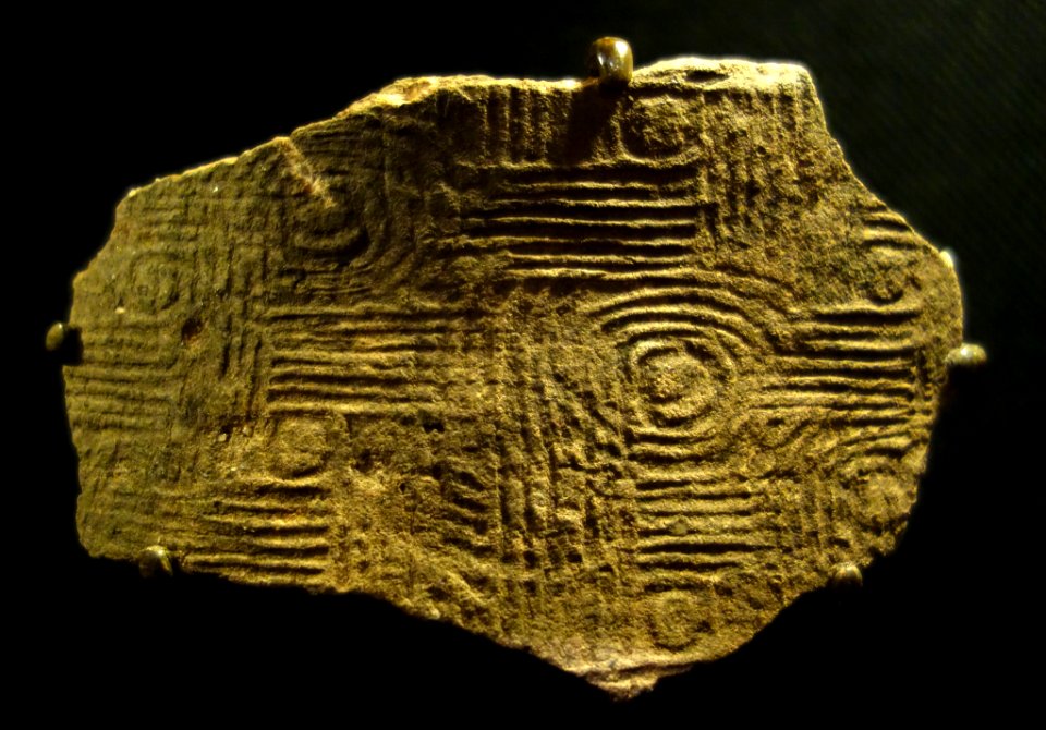 Irene complicated stamped sherd, Irene Period, AD 1300-1580, 28.0 3322 - Fernbank Museum of Natural History - DSC00206