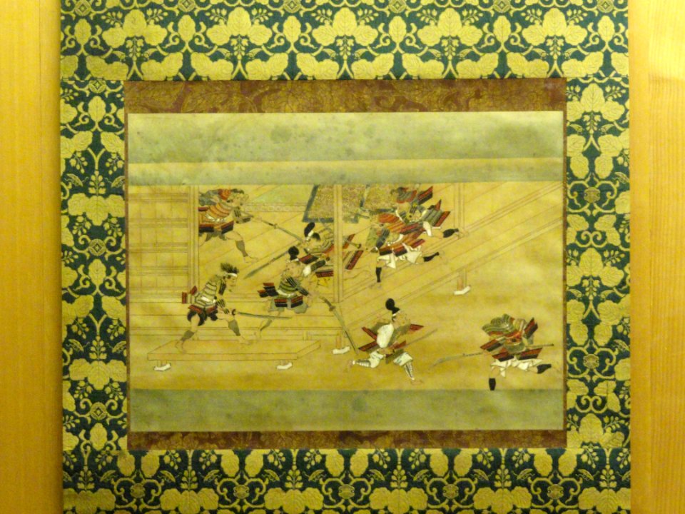 Iruka's Attack on Prince Shotoku's Son, section of Pictorial Biography of Prince Shotoku, Japanese Nanbokucho period, mid 14th century - Nelson-Atkins Museum of Art - DSC09091