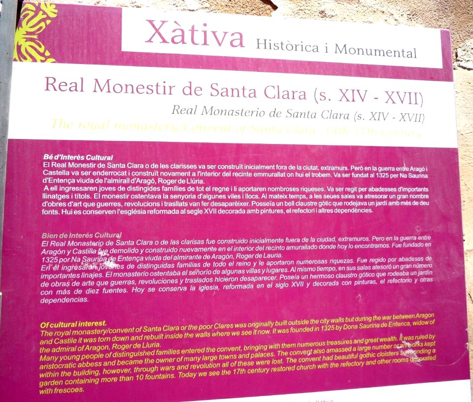 Játiva - Real Monestir de Santa Clara 1