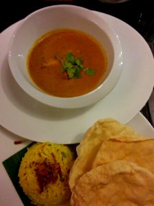 Iso curry with prawns