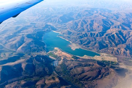 Irvine Lake seen from the air