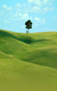 Grass sky village photo