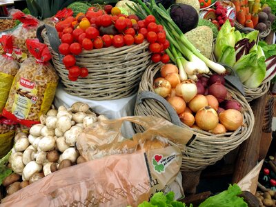 Salad onions healthy photo