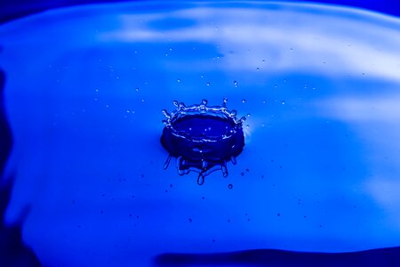 Splash blue liquid photo