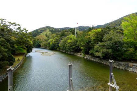 Isuzu River from Uji-bashi - Naiku, Ise Shrine - Ise, Mie, Japan - DSC07625