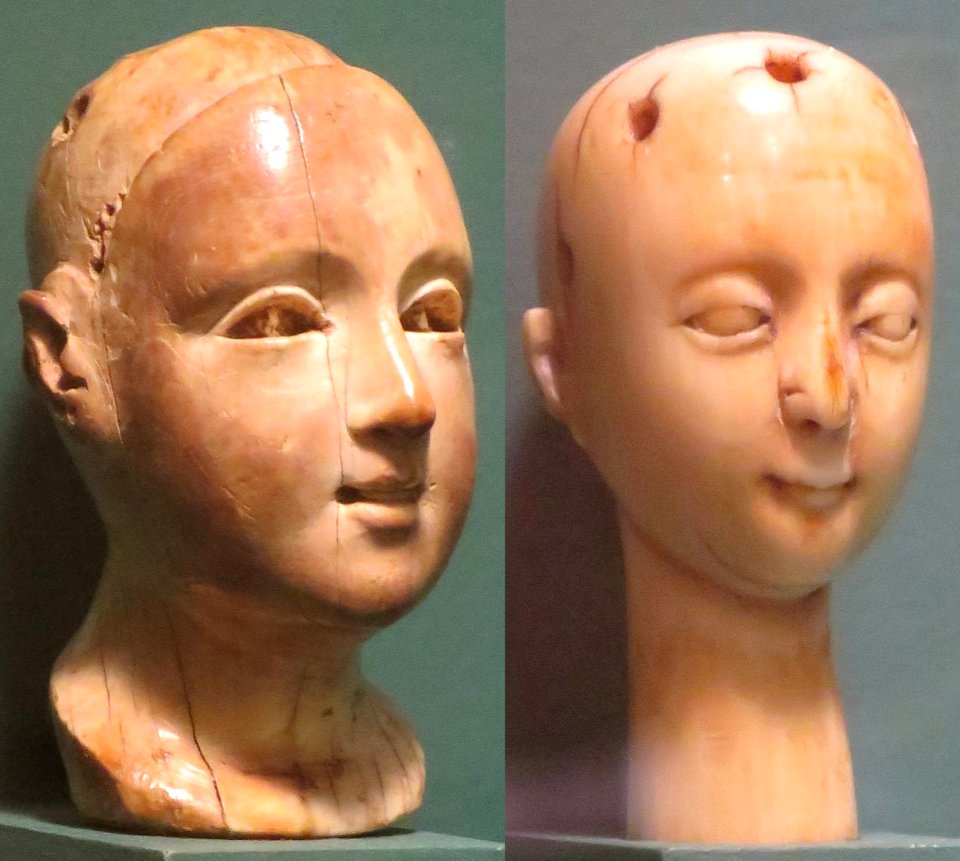 Ivory Madonna santo heads from the Philippines, Honolulu Museum of Art
