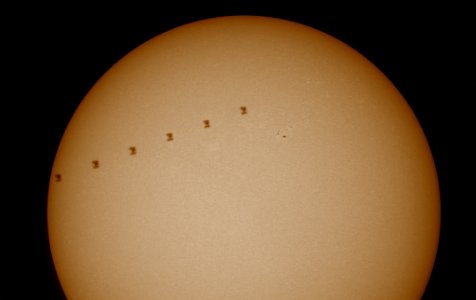 ISS crosses the Sun