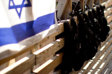 Israel flag and vests by Wailing Wall Victor 2011 -1 photo