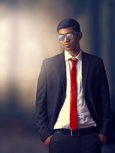 Elegant tie young photo