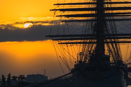 Masts vessel silhouette photo