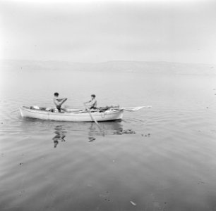 Israëlische vissers op het meer van Tiberias, Bestanddeelnr 255-0190
