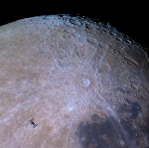 ISS Lunar Transit Tim Peake Prepares to Come Home crop photo