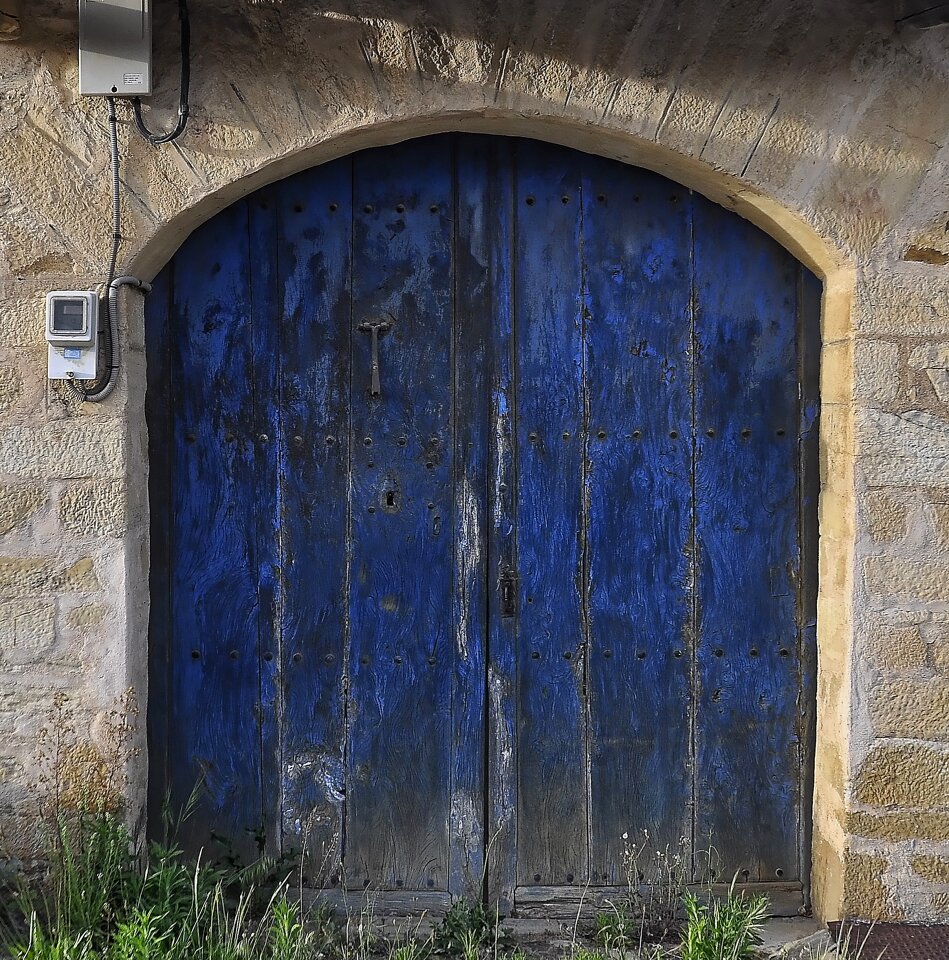 Blue weathered rustic