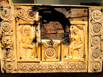 Ivory Box with Scenes of Adam and Eve, 1000-1100s AD, Byzantine, Constantinople, ivory, wood - Cleveland Museum of Art - DSC08380