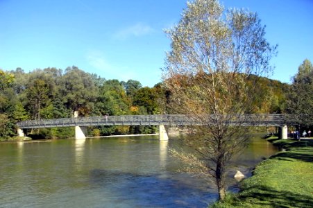Isarsteg in Bad Tölz von Westen 2