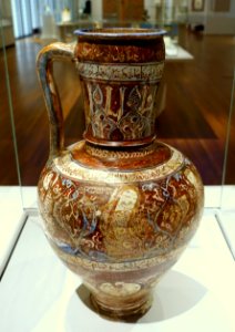 Jar, Iran, first half of 13th century, fritware painted lustre and blue, view 1 - Aga Khan Museum - Toronto, Canada - DSC06663