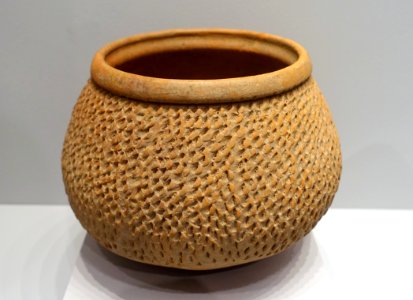 Jar, China, Shaanxi province, Neolithic period, Yangshao culture, Banpo phase, 5000-4000 BC, earthenware with impressed decoration - Arthur M. Sackler Museum, Harvard University - DSC00790